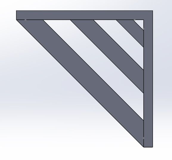 Bracket Design Rib Download free STL file Three rib shelf bracket • 3D printable design ...