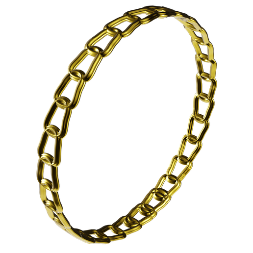 gold bracelet model 1 3D model