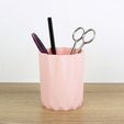 Pot à crayons ROSE 1.jpg Low poly pencil cup