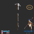 1_BR-10.png Genshin Impact - Kitain Cross Spear - Digital 3D Model Files - Divided for facilitated 3D Printing - Xiangling Cosplay