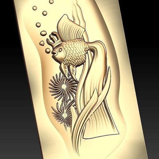 🤴 king fish in the sea cnc router frame・Free STL File for ・Cults