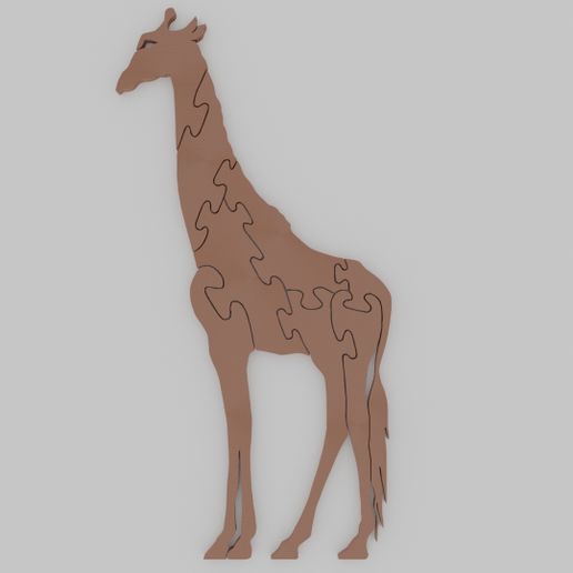 Giraffe Puzzle - 3D model önizlemesi