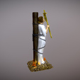 juanadearco3.png Joan of Arc at the stake statue for 3d print