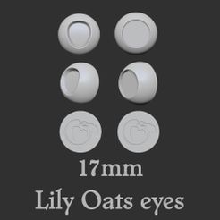 eyes-V01-Lily-Oats.jpg 3D file 7mm Lily Oats anime eye・3D printer model to download