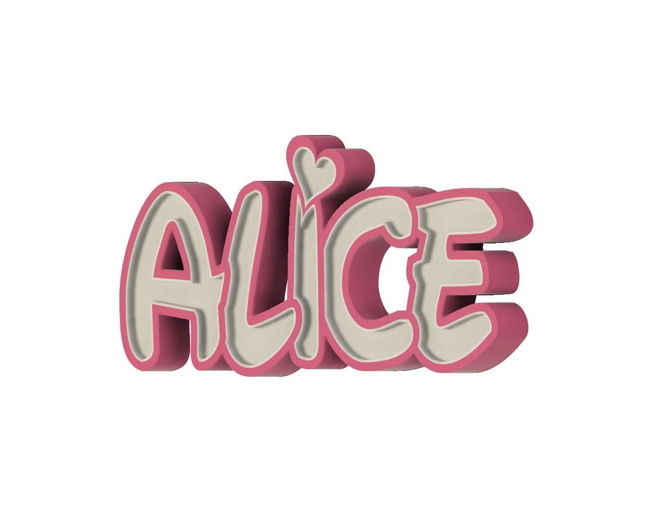 Download STL file ALICE NAMELED • 3D printing template ・ Cults