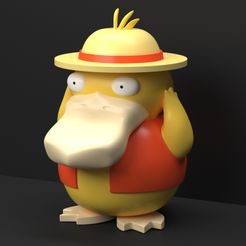 1.jpg Fichier 3D Psyduck Luffy - Pokemon・Plan pour impression 3D à télécharger