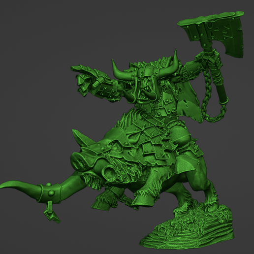 Big green boar dad 3D model