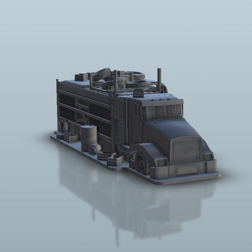 3.jpg Post-apocalyptic Truck shelter - Flames of war Bolt Action Warhammer 40 000 Science fiction SF 40k Star Wars Legion Warhordes Grimdark Confrontation