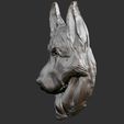 BPR_Composite12.jpg German Shepherd 3D Head Relief Sculpture 3D model .STL