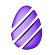 Egg Magnet Stripes Top.stl Easter Egg Magnets