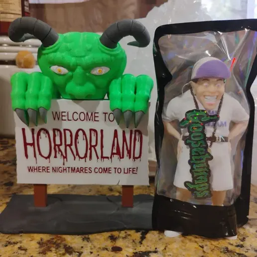 3D printable 3D MULTICOLOR LOGO/SIGN - Welcome To Horrorland ...