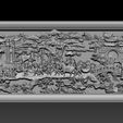 011.jpg Mural landscape wood carving file stl OBJ and ZTL for CNC