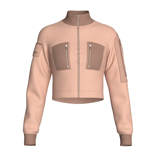 Girls Zip Pocket Biker Jacket | Marvelous / Clo3d / obj / fbx