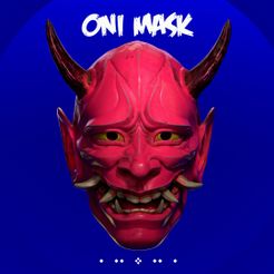 Japan_Oni_Mask_Design.jpg Fichier STL Japon Oni Mask Cosplay 3D print・Plan pour imprimante 3D à télécharger