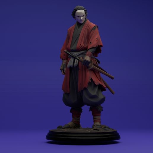 Cyber Ninja Samurai - Sci-Fi Miniature STL