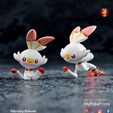scorbunny-color-1-copy.jpg Файл STL Scorbunny - 2 позы с предварительной поддержкой стартера Gen 8・Модель 3D-принтера для скачивания