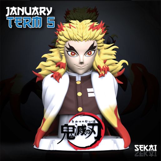 Rengoku Bust - Sekai 3D Models - Tested and Ready for 3D printing 3D model