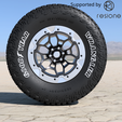 goodyear-wrangler-v212334.png 配备固特异 Wrangler AT 轮胎的道奇公羊越野车轮辋