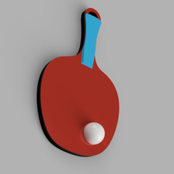 pala_pingpong01.png STL-Datei ping pong paddle keychain・Vorlage für 3D-Druck zum herunterladen
