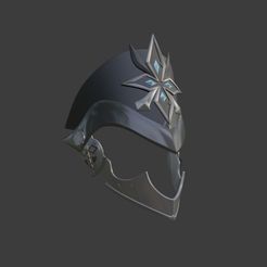 1.jpg 3D file Genshin impact capitano helmet・3D print design to download
