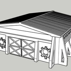 2019_07_02_18_45_18_Zgrada_3_SketchUp_Pro_2019.png Fichier STL Hangar n° 1 de l'Adeptus Titanicus・Objet pour impression 3D à télécharger