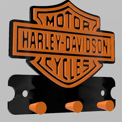 Captura-de-pantalla-2023-04-06-131148.png STL file HARLEY DAVIDSON KEY RING HOLDER・3D printing template to download