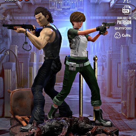 🎮 REBECCA CHAMBERS AND BILLY COEN DIORAMA - RESIDENT EVIL 0