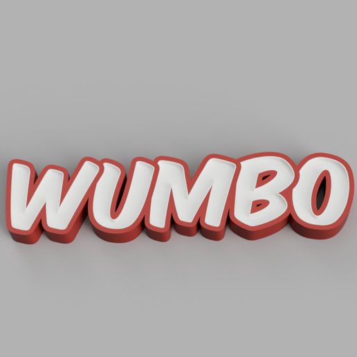 NAMELED WUMBO - LED LAMP WITH NAME 3D model