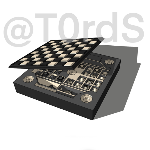 Chess game / Jeu d'échecs - 3D model önizlemesi