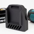 with-tool-and-battery-in-background.jpg Makita 18V Battery Wall Mount (Dual)