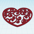 stylized-heart-stencil-2-1.png Stylized heart stencil, printable heart decor, Set of 2 pcs