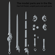 Render15.png Genshin Impact Zibai Sword 3Dprint