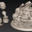 1.jpg One Piece Anime Blackbeard Marshall D Teach with Throne STL 3D print model