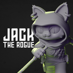 Rogue-Cat-by-Polydraw_3D.png STL file Jack The Rogue for 3D Print・3D printer model to download, Polydraw3D