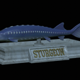 Sturgeon-statue-4.png fish beluga / sturgeon / huso huso / vyza velká statue detailed texture for 3d printing