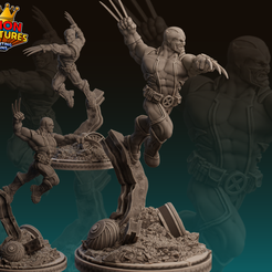 wolverine.png STL file Marvel crisis protocol wolverine presupported included・3D print design to download, LegionMiniatures