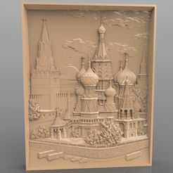 6.jpg Free STL file Moscow architecture cnc art・Template to download and 3D print