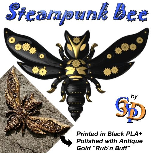 Steampunk Abeja Engranaje Mecánico Abejorro Drone Insecto