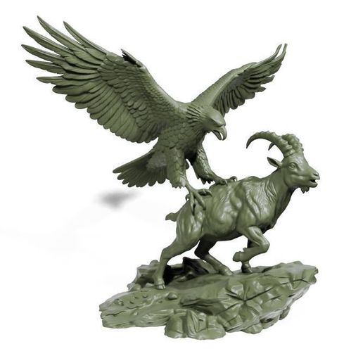 Eagle attacking a goat