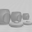CANISTERS2.png DOLLHOUSE CANSITERS - JARS - 4 styles - Dollhouse Kitchen - 12th scale