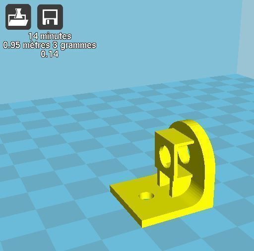 square bracket M5 for IKEA table - 3D model önizlemesi