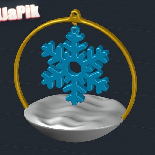 New Year's toys with snowflakes №1-3
