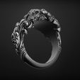 vintage-skull-ring-3d-model-for-3d-printing-3d-model-obj-stl (3).jpg STL file Vintage Ring・3D printable model to download