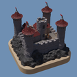 Castle-back.png Medieval miniature castle