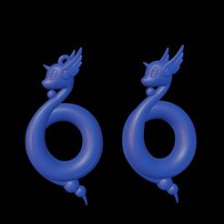 dragonair.jpg Datei STL Dragonair-Ohrring / Ornament・Modell für 3D-Druck zum herunterladen, Mypokeprints