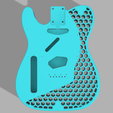 cyan.png Custom Fender Telecaster Hexagon Design Pattern Left Handed