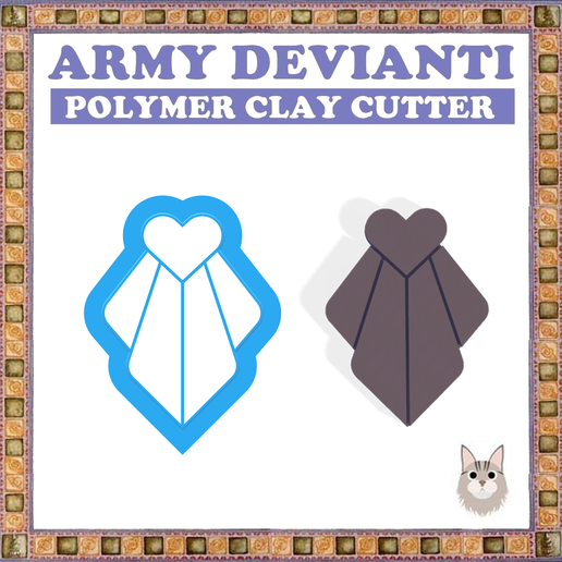POLYMER CLAY CUTTER  3 SIZE .CC. ARMY DEVIANTI 3D model