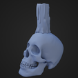 SkullCandle_4.png STL file Skull Candle・3D printing design to download