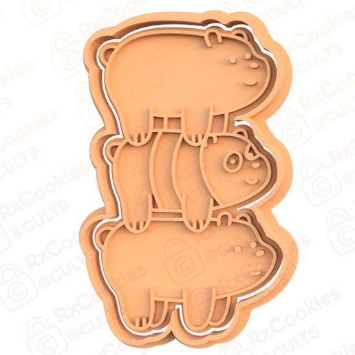 We bare bears cookie cutter - 3D model önizlemesi