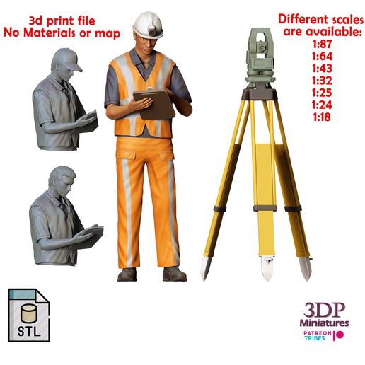🛤️ N1 Railway Track Surveyor with theodolite camera・ STL File for 3D ...